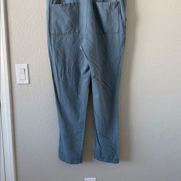 Outerknown Women’s Blue S.E.A Short sleeve Black button Utility Jumpsuit Small - Picture 8 of 13